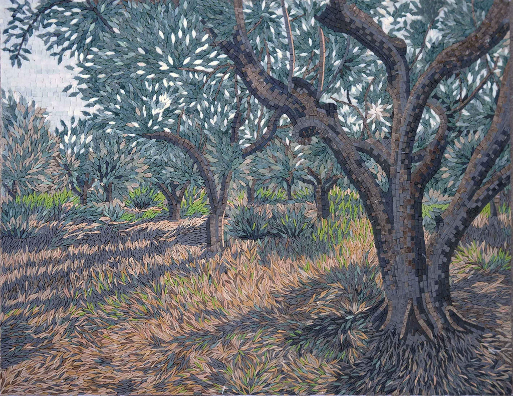 Сезон оливкового дерева - мозаичное искусство