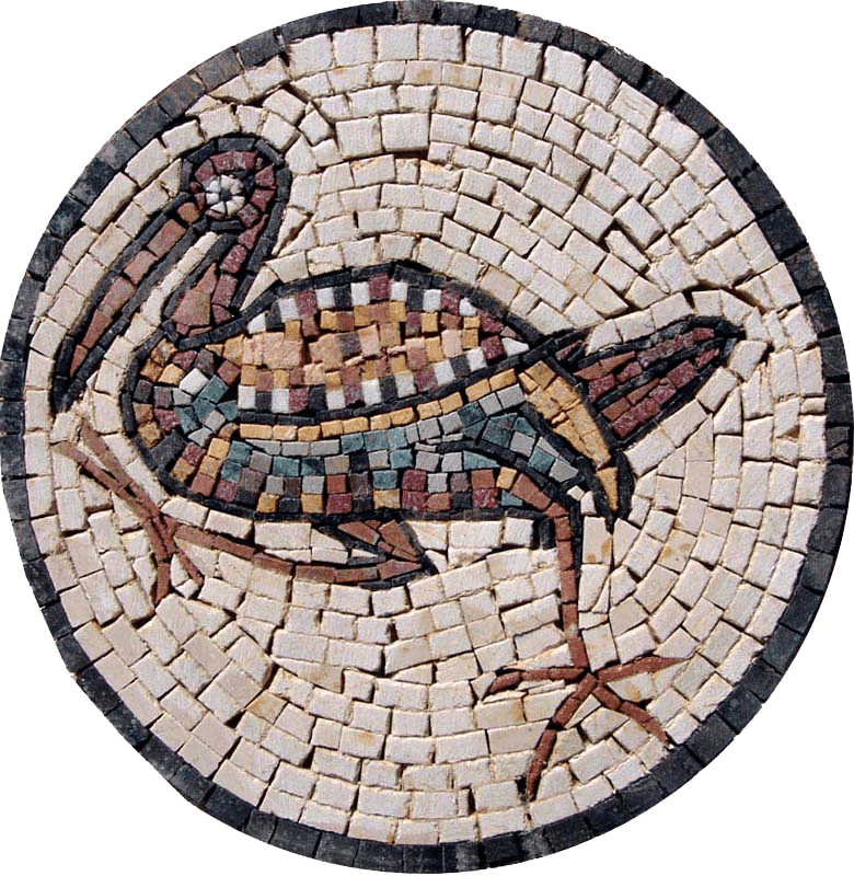 Medaglione Mosaico - Pietra Anatra