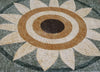 Ochre Sunflower II - Flower Mosaic Art