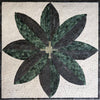 Oeuvre de mosaïque - Fleur verte
