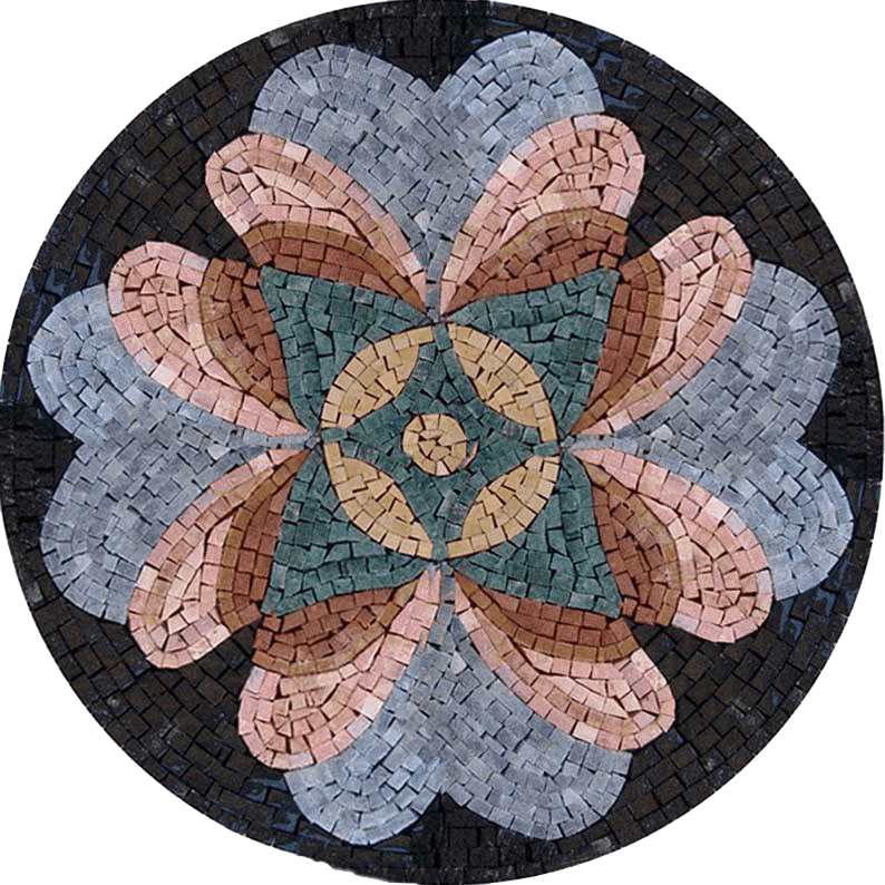 Mandala mosaïque kaléidoscopique