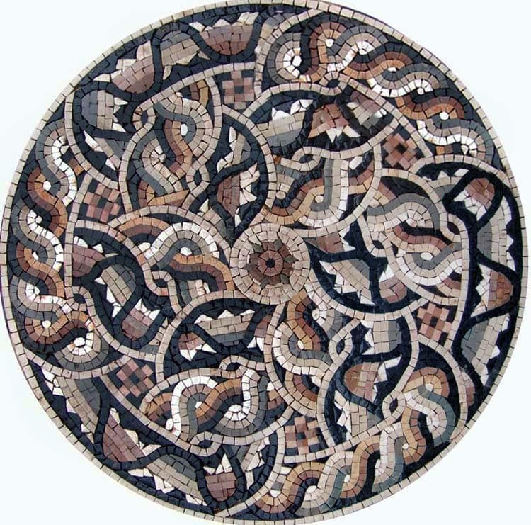 Medalhão de arte em mosaico - Florença