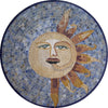 Medaglione in mosaico del sole nascente