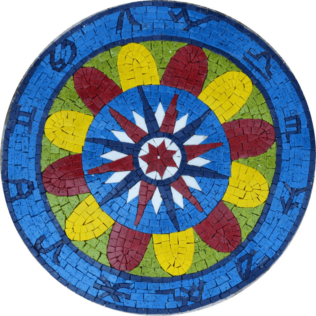 Mosaic Medalhão - A Vibrante Roda do Zodíaco