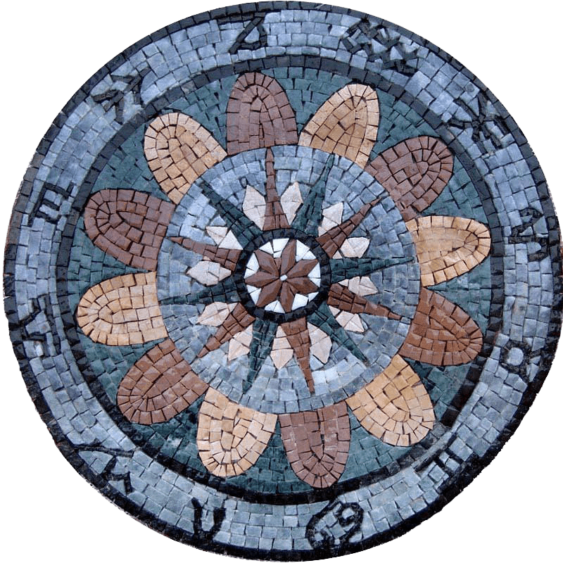 Arte em mosaico de pedra - Zodíaco