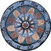 Obra de arte de mosaico de piedra - Zodíaco