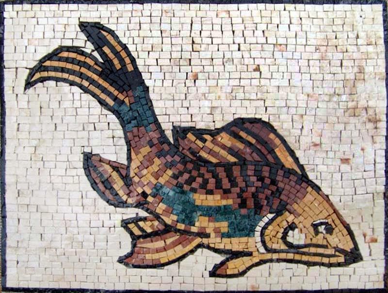 Desenhos de mosaico - Peixe Nutella
