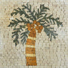 Arte em mosaico - palma inclinada