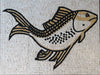 Mosaico de Peixes Aquáticos Natação