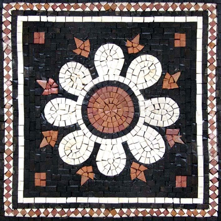 Mosaico de flores greco-romano