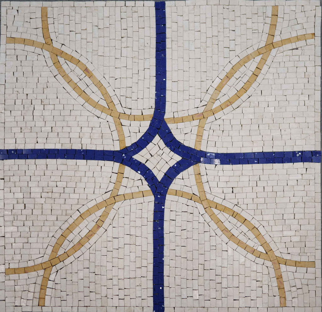 Mosaico geometrico in pietra - Jada