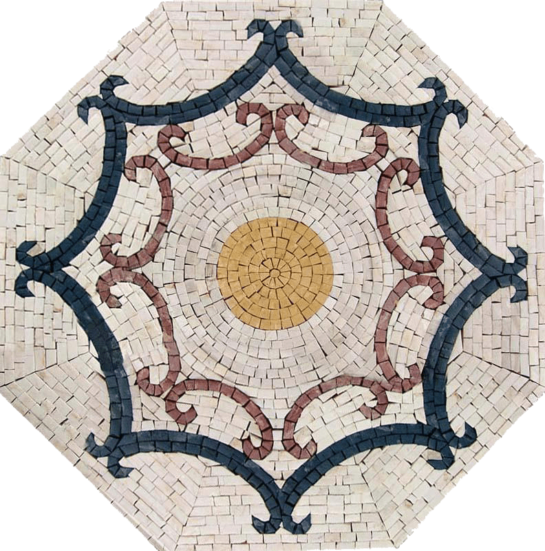 Mosaïque octogonale en marbre - Yumn
