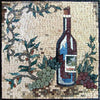 Arte de pared de mosaico de botella de vino | Alimentos y Bebidas | Mozaico