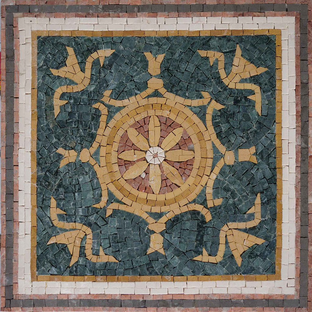 Mosaic Artwork - Central Flower