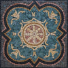 Arte em mosaico - design geométrico de flores