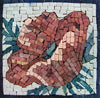 Arte Mosaico - Flor Aster Coral