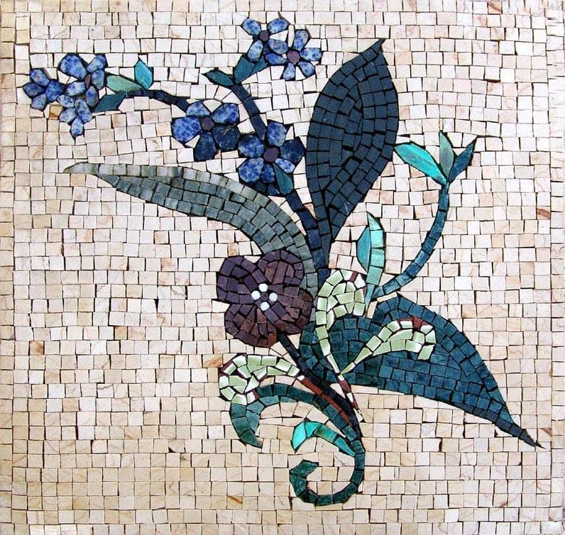 Arte de la pared del mosaico - Violeta
