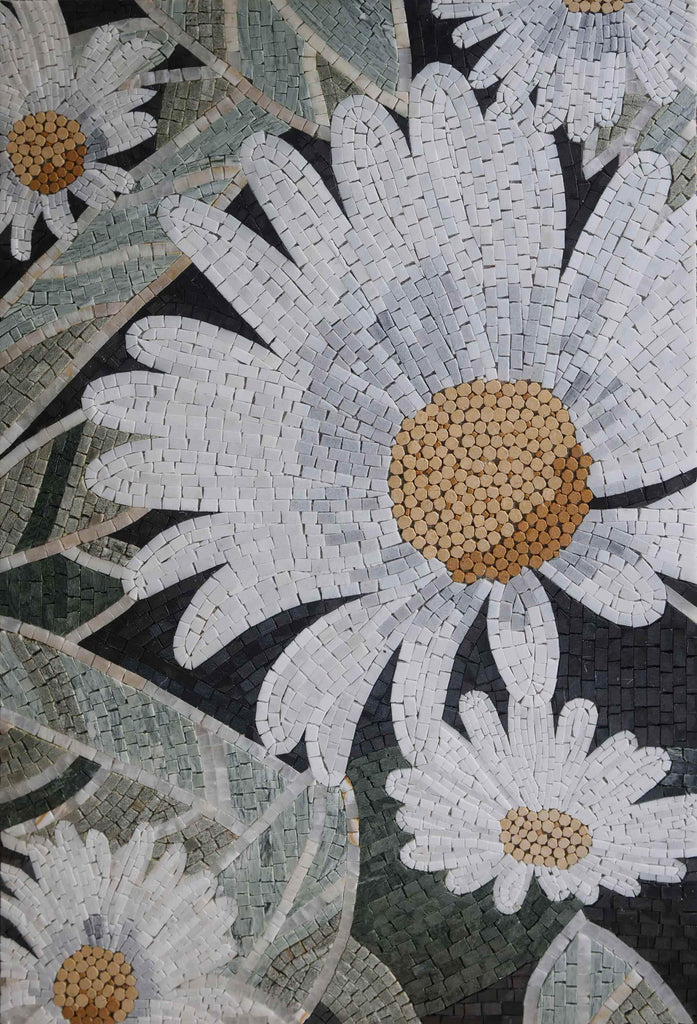 White Daisies - Flower Mosaic