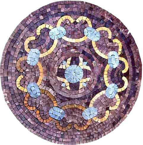 Medalhão de Mosaico Roxo - Alessa