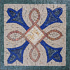 Геометрический мозаичный дизайн с цветочным орнаментом