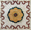 Hand-cut Square Mosaic Artwork - Rosa