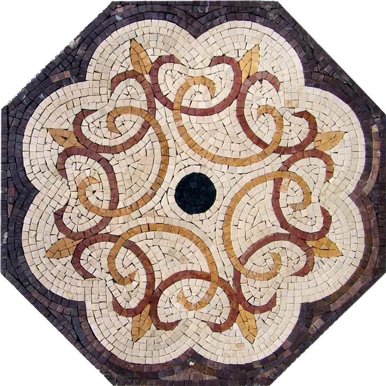 Mosaico de Pedra Octogonal - Roxo Tasra