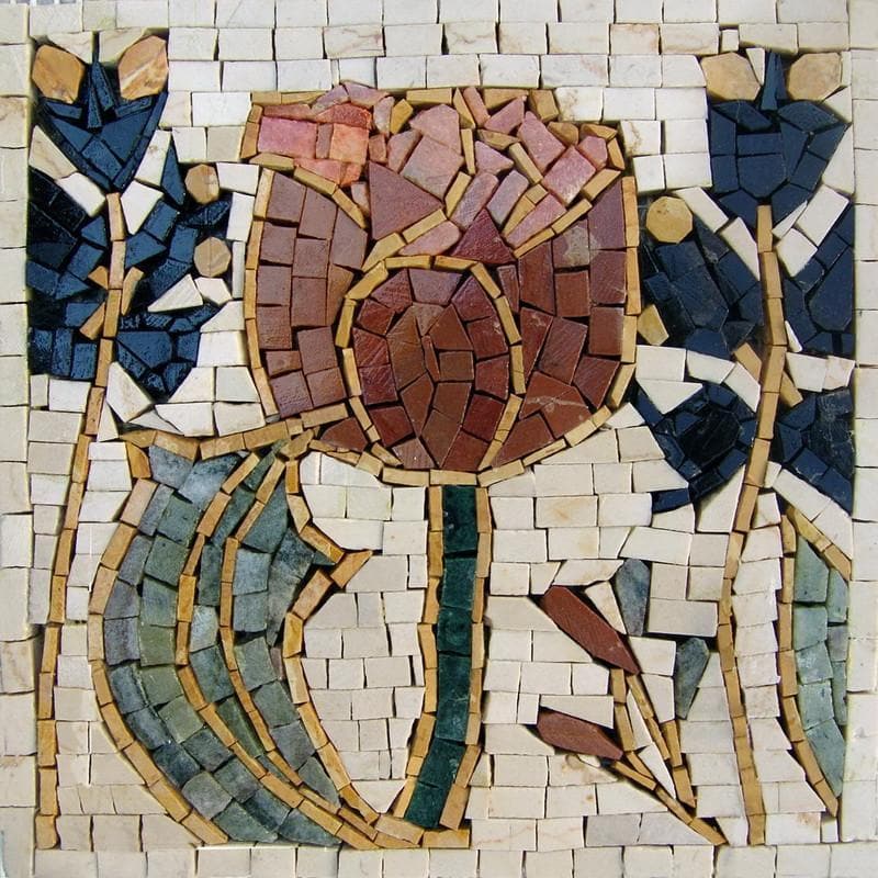 Desenhos de mosaico - sotaque de tulipa