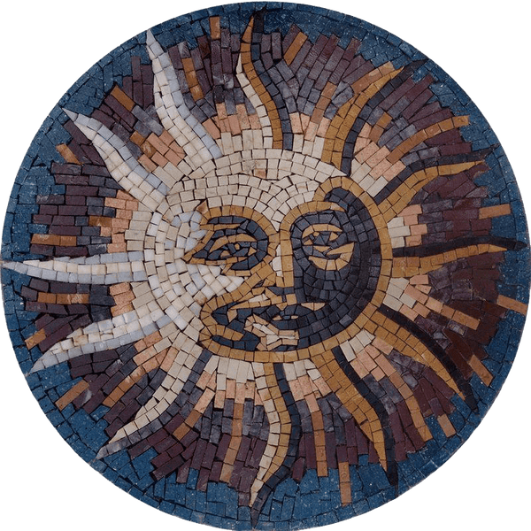 Shams - Sun Mosaic Artwork | Luxury Handcrafted Natural Stone