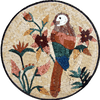 Médaillon Mosaïque - Oiseau Coloré