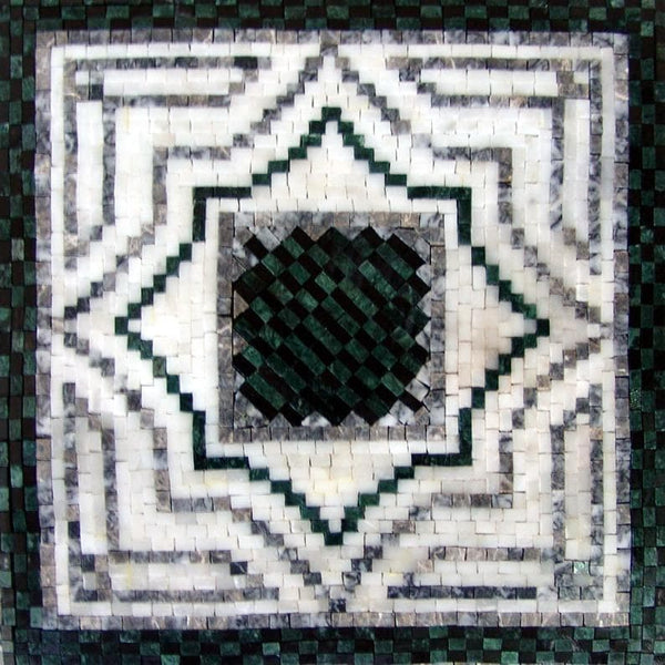 Star & Diamond Geometric Pattern - "Estella" Mosaic Square - Mesh Backing