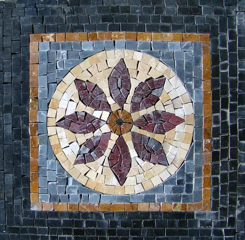 Mandala de mosaico geométrico rosa