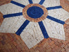Mosaico Decorativo Geometrico Su Rosso Mattone