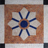 Azulejo de mosaico decorativo geométrico en rojo ladrillo