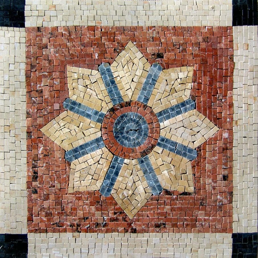 Azulejo de mosaico decorativo Rosace
