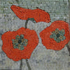 Arte de pared de mosaico - estallidos florales