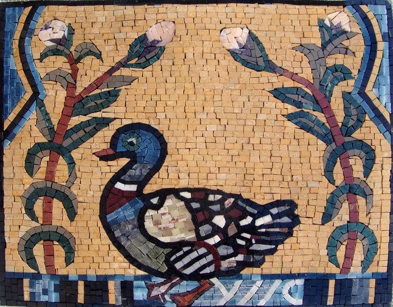 Arte de azulejos de mosaico - Pato
