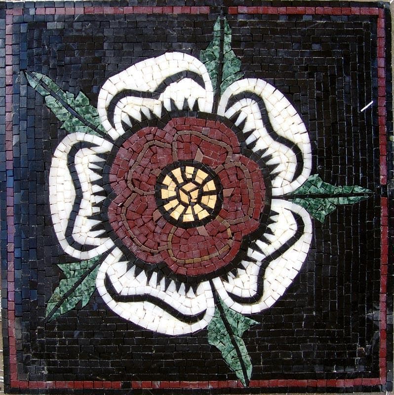 Arte de mosaico de flores - Flora del centro