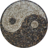 Erdiges Yin-Yang-Mosaik-Medaillon