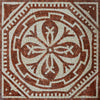 Mosaïque Fleur Géométrique - Brique Jupiter