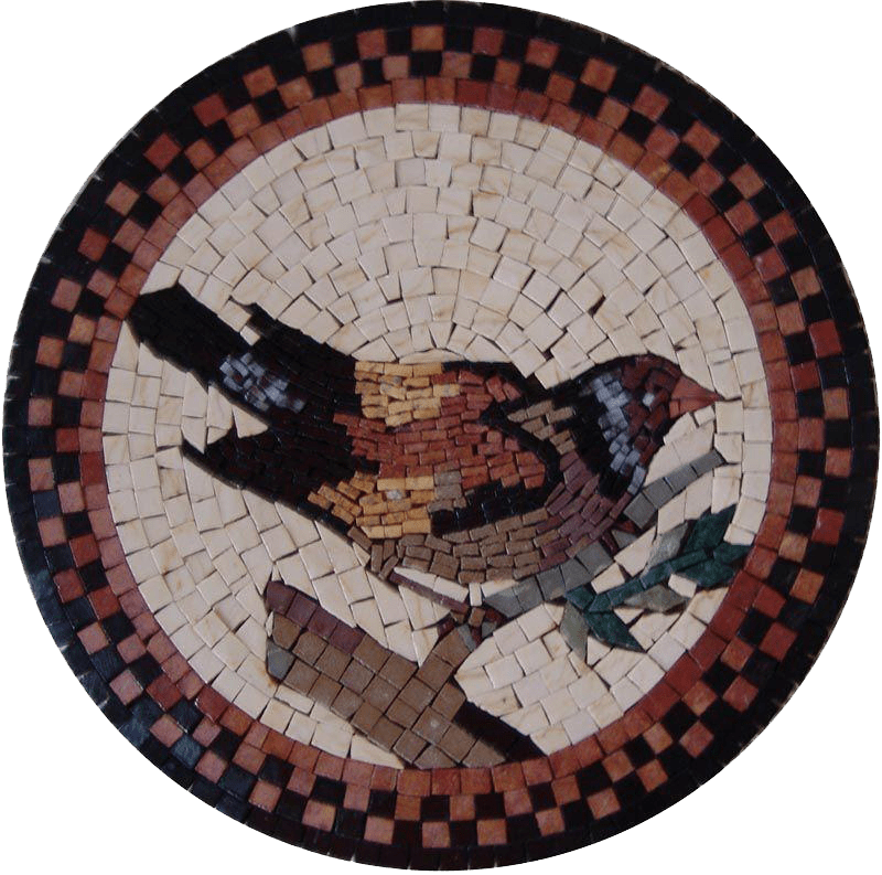 Mosaic Designs - Wood Bullfinch