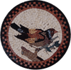 Desenhos de mosaico - Dom-fafe de madeira