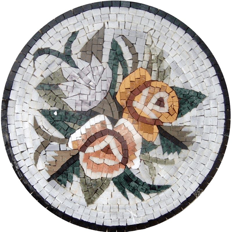 Mosaico di medaglioni - Il fiore di accento