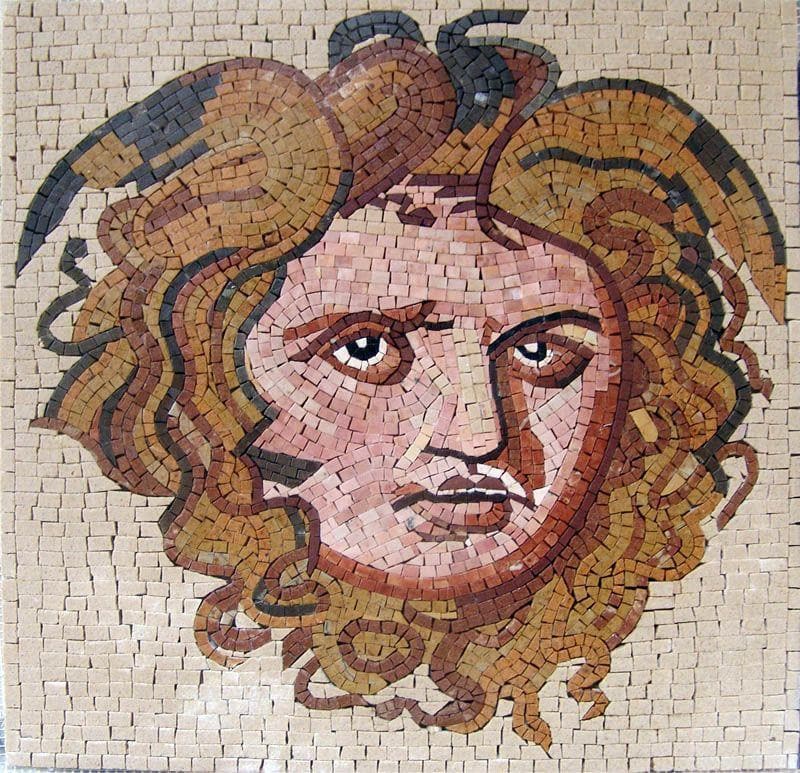 Riproduzione del mosaico greco di Mitra