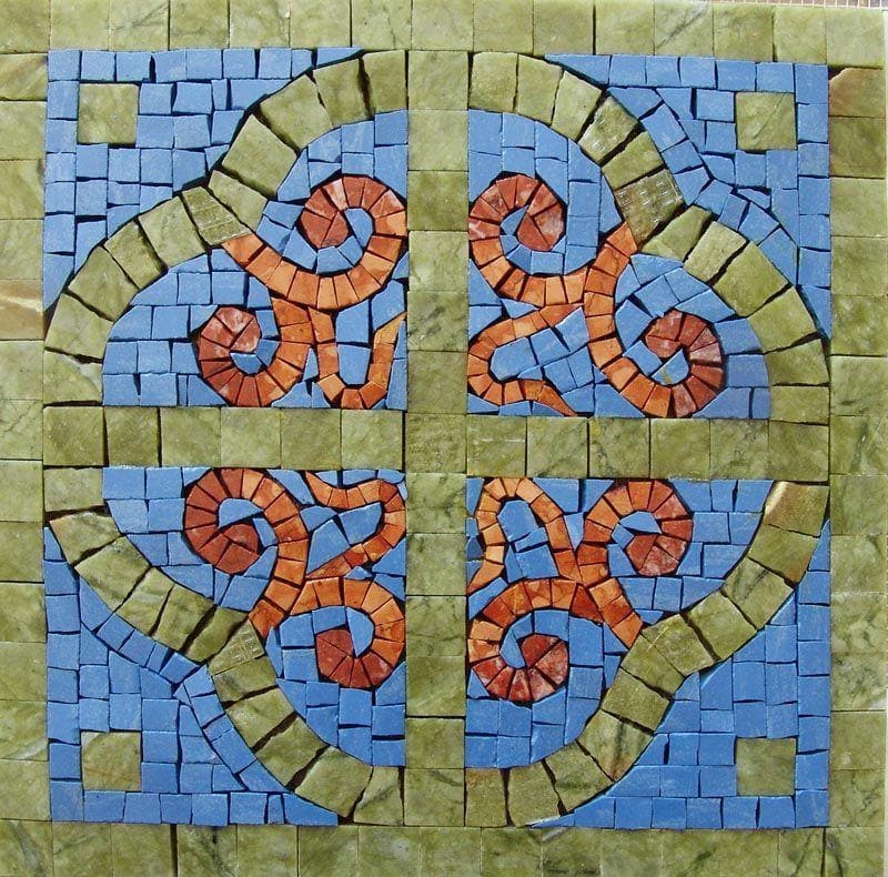Baldosa decorativa de mosaico geométrico - Pcera