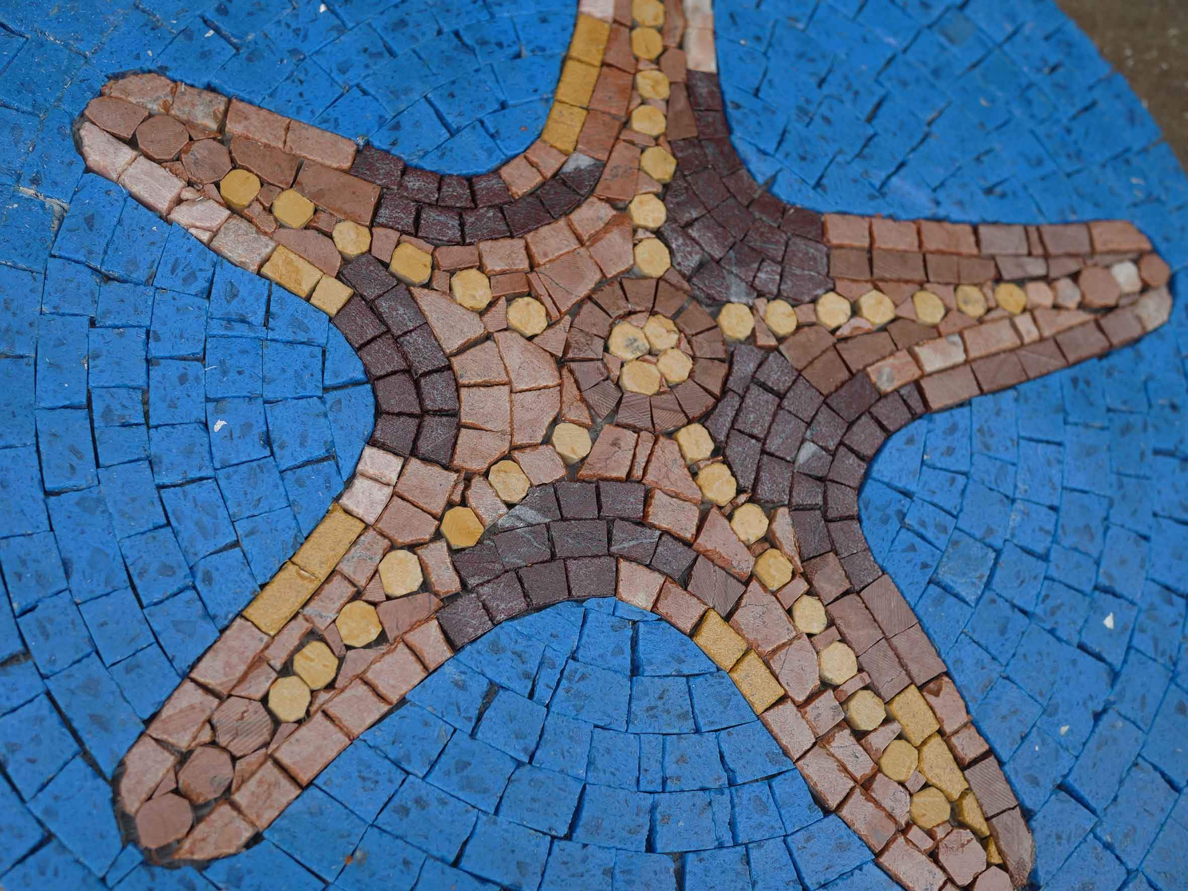 Star Moasic Pattern Star Fish Mosaic Patterns Tabletop