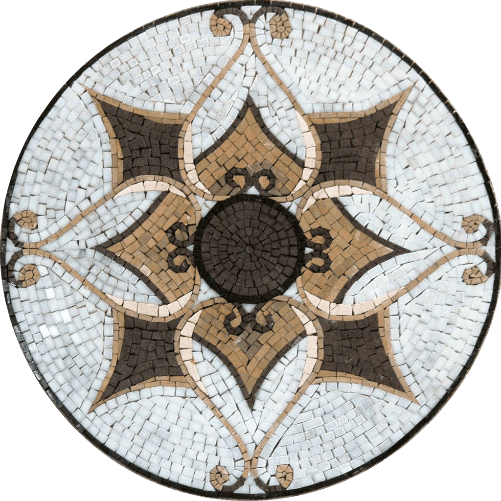 Mosaikfliesenkunst – Arabeskenmedaillon
