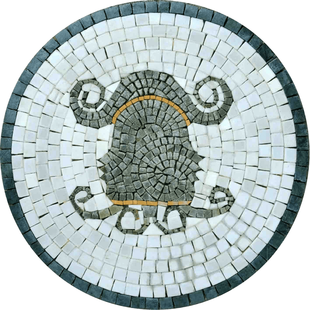 Horóscopo de Géminis mosaico de arte de piedra hecho a mano