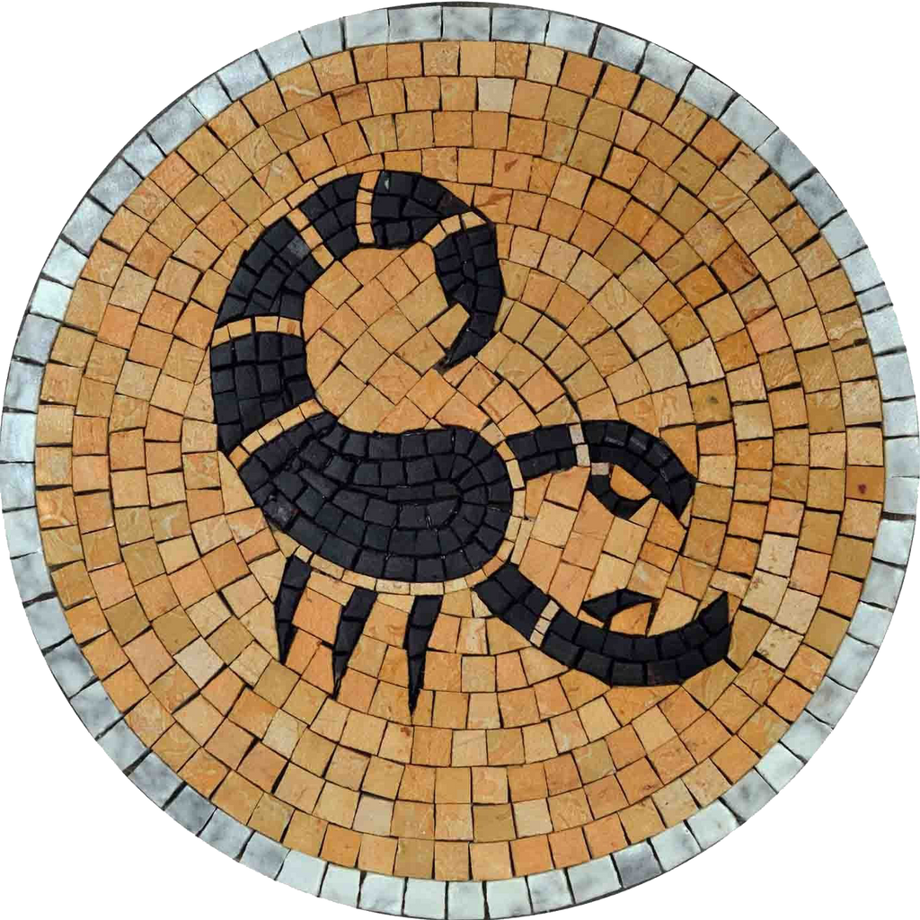 Mosaicos feitos à mão do horóscopo de Escorpião