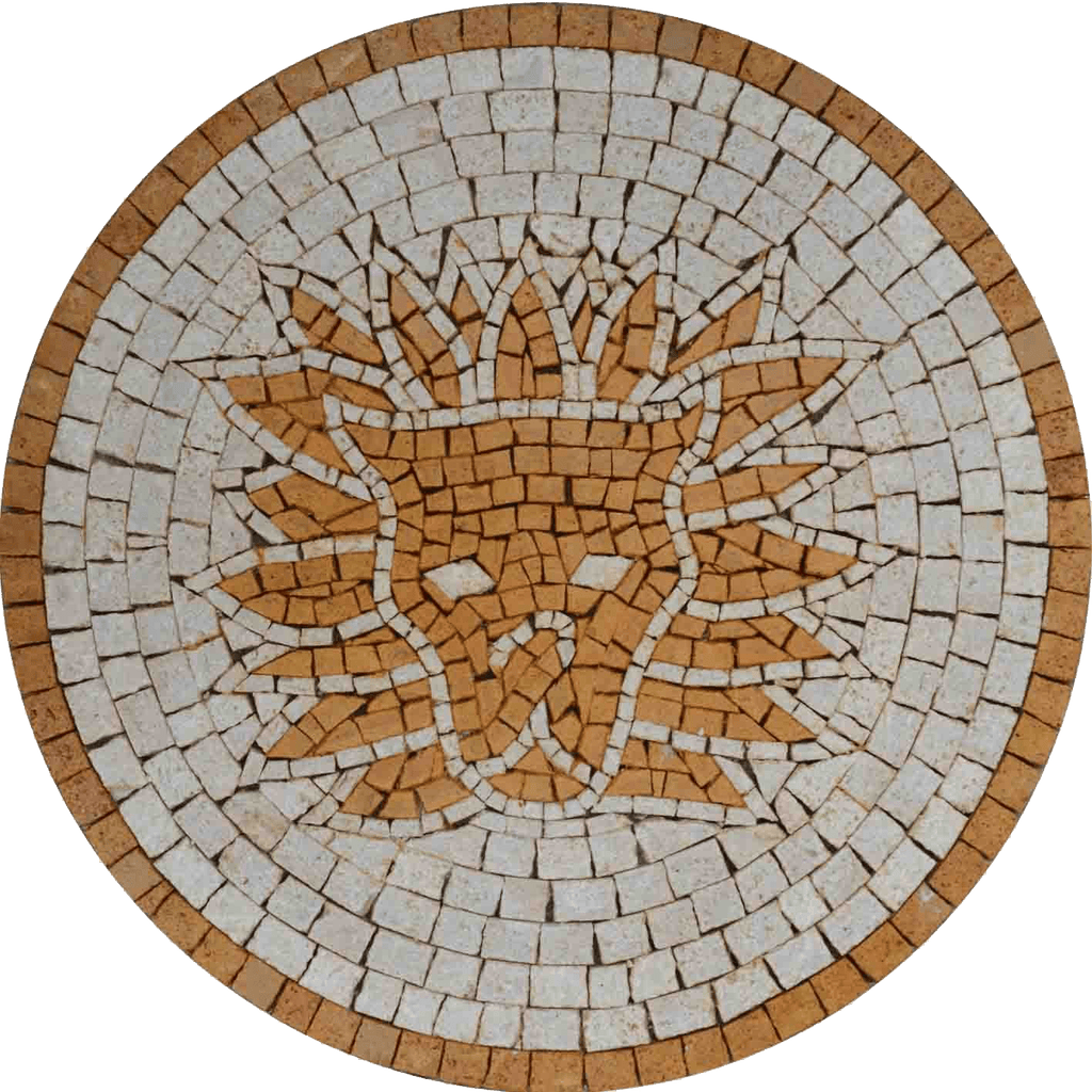 Horóscopo de Leão Arte em pedra mosaico feito à mão