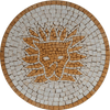 Horóscopo de Leão Arte em pedra mosaico feito à mão